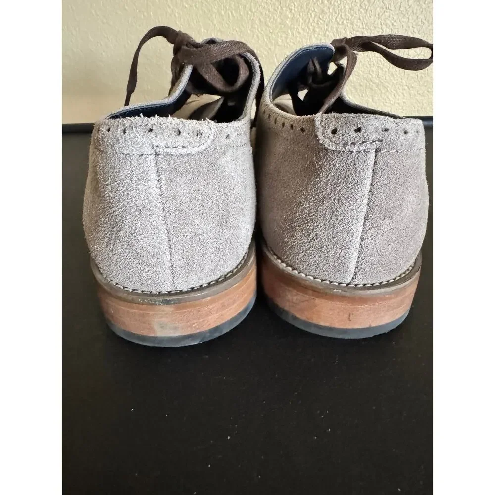 Joseph Abboud Suede Wingtip Oxford Dress Shoes Gray Leather Men’s Size 9.5